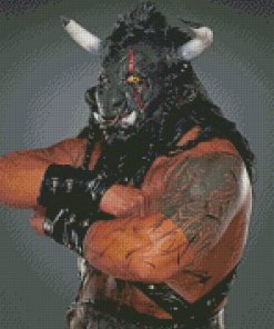 Black Taurus Wrestler Diamond Painting