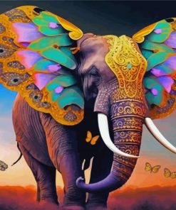 Butterfly Elephant Diamond Painting