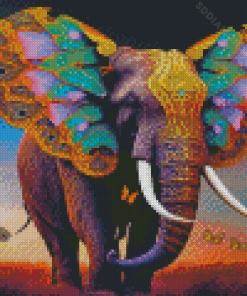 Butterfly Elephant Diamond Painting