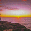 Cape Spear With Sunset Seascape Diamond Painting