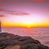 Cape Spear With Sunset Seascape Diamond Painting