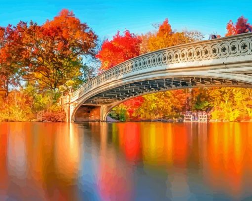 Central Park Autumn Diamond Painting