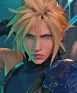 Cloud Strife Face Diamond Painting