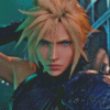 Cloud Strife Face Diamond Painting