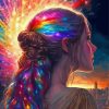 Colorful Galaxy Hair Diamond Painting