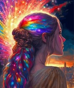 Colorful Galaxy Hair Diamond Painting