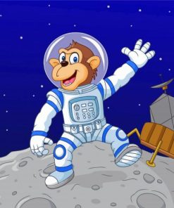 Cool Space Astronaut Chimp Diamond Painting