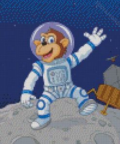 Cool Space Astronaut Chimp Diamond Painting