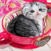 Cat In Cup Diamond Painting