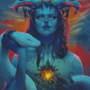 Devil Lady And Snake Diamond Painting