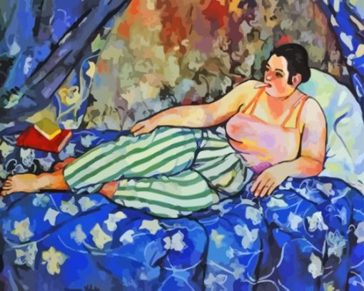 Fat Woman On Bed Diamond Painting