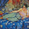 Fat Woman On Bed Diamond Painting