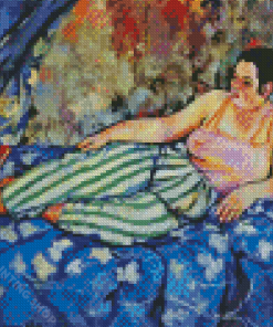 Fat Woman On Bed Diamond Painting