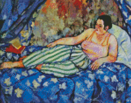 Fat Woman On Bed Diamond Painting