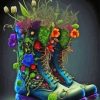 Floral Boot Diamond Painting