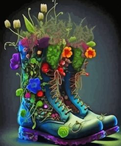 Floral Boot Diamond Painting