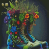 Floral Boot Diamond Painting