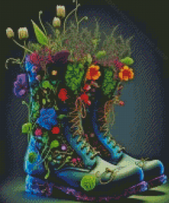 Floral Boot Diamond Painting