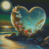 Full Moon Tropical Heart Diamond Painting