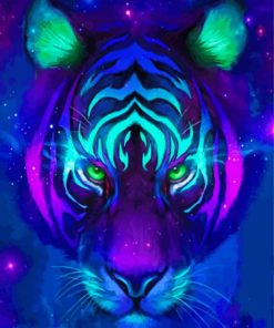 Galaxy Neon Tiger Diamond Painting