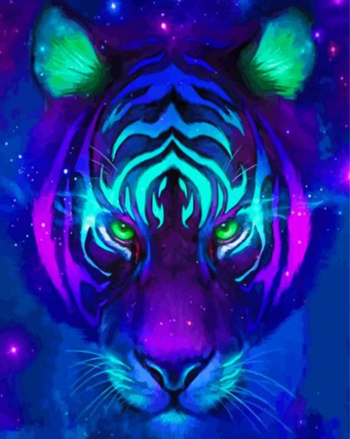 Galaxy Neon Tiger Diamond Painting