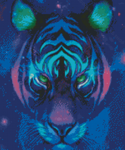 Galaxy Neon Tiger Diamond Painting