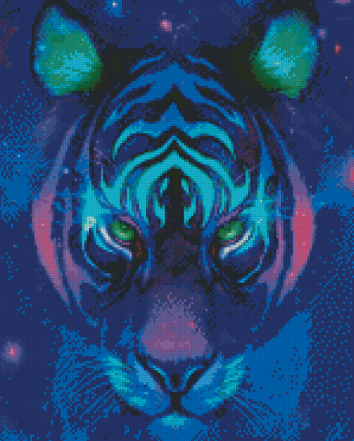 Galaxy Neon Tiger Diamond Painting