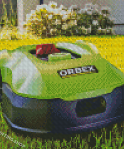 Green Lawn Mower Diamond Painting