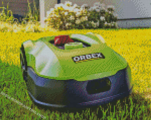 Green Lawn Mower Diamond Painting