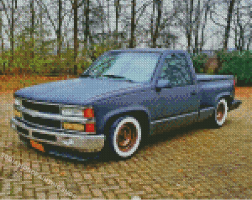 Grey 1990 Chevy Diamond Painting