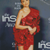 Madison Bailey In Red Dress Diamond Painting