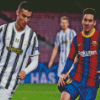 Messi And Ronaldo Diamond Painting