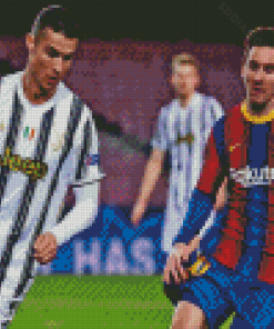 Messi And Ronaldo Diamond Painting