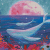 Mom And Baby Narwhal Underwater Diamond Painting