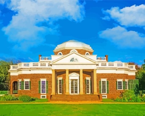 Monticello Home In Virginia Diamond Painting