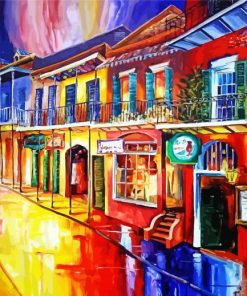 New Orleans Bourbon Street Poster Diamond Painting