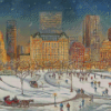 Night Winter Central Park Diamond Painting