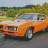 Orange Pontiac Auto Diamond Painting