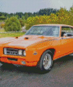 Orange Pontiac Auto Diamond Painting