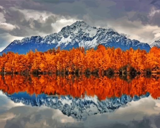 Pioneer Peak Fall Landscape Diamond Painting