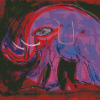 Purple Elephant Anthony Hopkins Art Diamond Painting