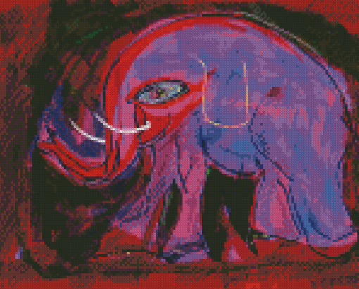 Purple Elephant Anthony Hopkins Art Diamond Painting