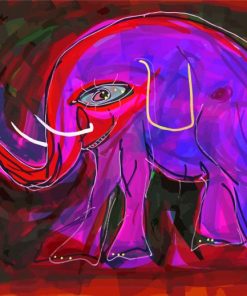 Purple Elephant Anthony Hopkins Art Diamond Painting