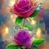 Purple Roses Diamond Painting