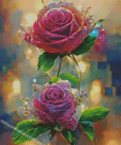 Purple Roses Diamond Painting