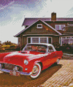 Red 1955 Vehicle Diamond Painting