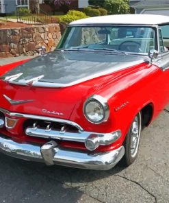 Red 1956 Dodge Car Diamond Painting