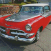 Red 1956 Dodge Car Diamond Painting