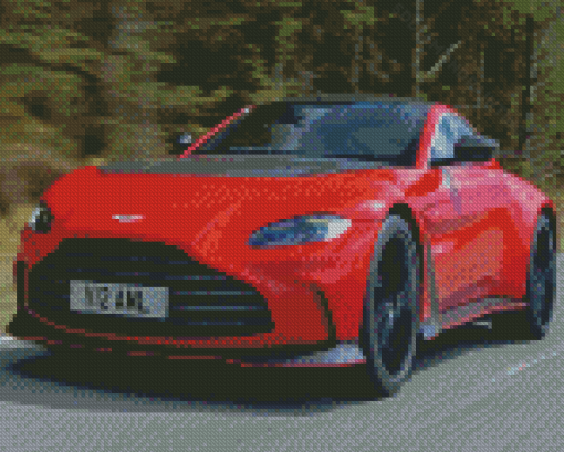 Red Aston Martin Vantage Diamond Painting