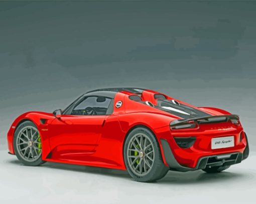 Red Porsche 918 Diamond Painting